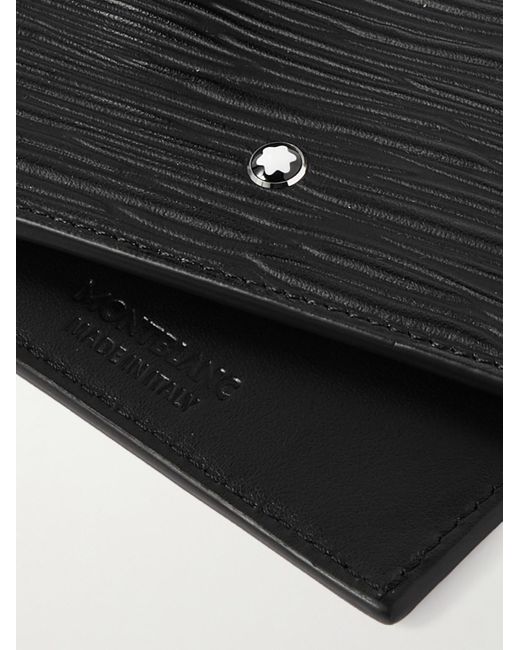 Montblanc Black Meisterstück 4810 Cross-grain Leather Billfold Wallet for men