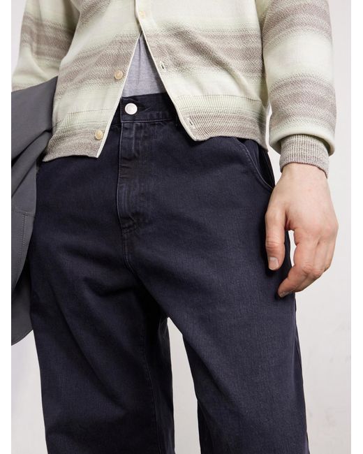 mfpen Blue Straight Cut Jeans for men