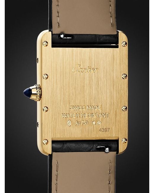Cartier Black Tank Louis 18-Karat Watch, Ref. Wgta0343 for men