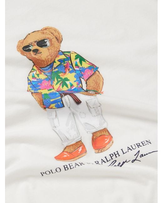 Polo Ralph Lauren White Vacationing Teddy Bear T for men