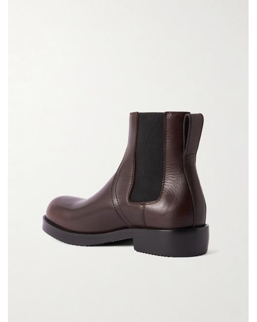 Dries Van Noten Black Leather Chelsea Boots for men