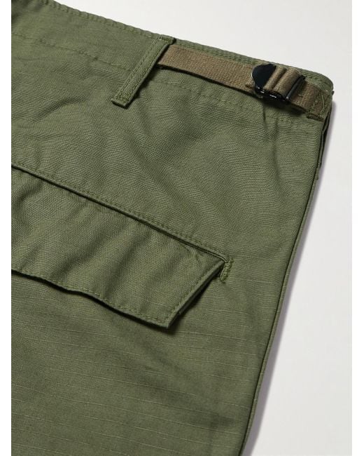 Orslow Green Straight-leg Cotton-ripstop Cargo Trousers for men