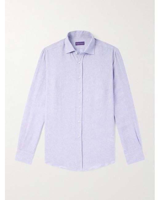 Ralph Lauren Purple Linen-Chambray Shirt for men