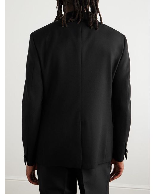 Versace Black Crystal And Bead-Embellished Grain De Poudre Wool Suit Jacket for men