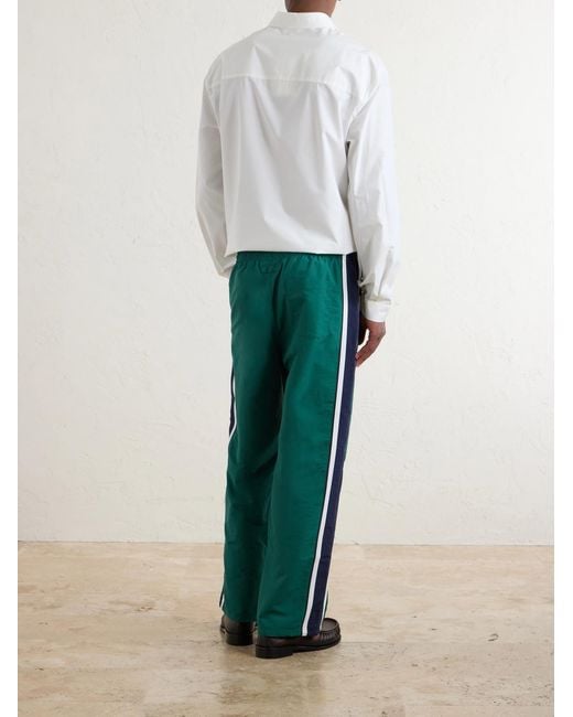 Aimé Leon Dore Green Logo-Embroidered Shell Track Pants for men