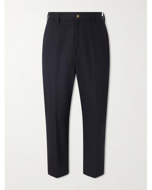 Neighborhood Blue Wide-Leg Twill Trousers for men