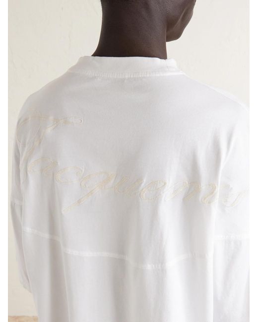 Jacquemus White Cotton-jersey T-shirt for men