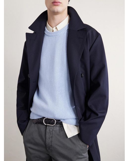 Slowear Blue Slim-fit Cotton Sweater for men