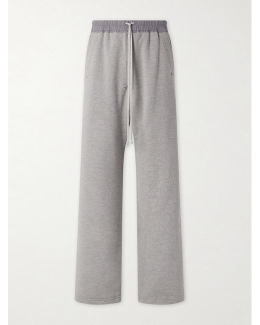 Rick Owens Gray Geth Belas Wide-leg Cotton-blend Jersey Sweatpants for men