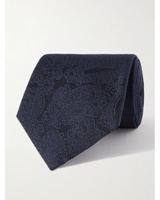 Etro Blue 8cm Paisley-jacquard Silk Tie for men