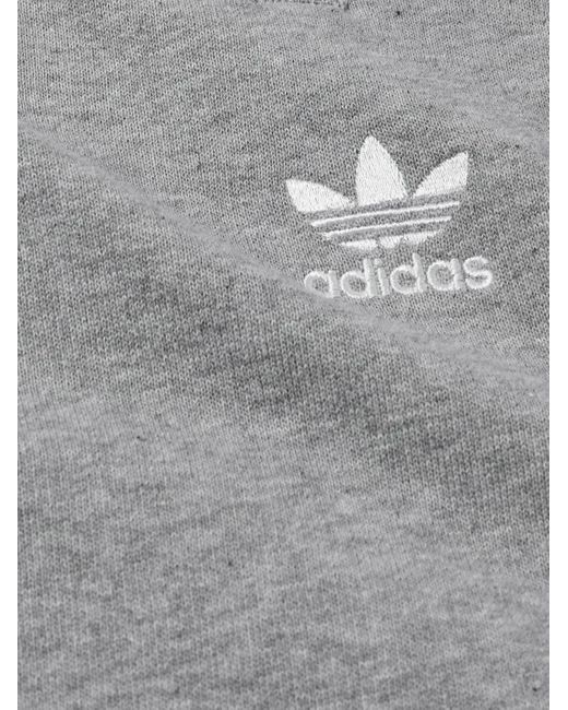 Adidas Originals Essential gerade geschnittene Shorts aus Baumwoll-Jersey mit Logostickerei in Gray für Herren
