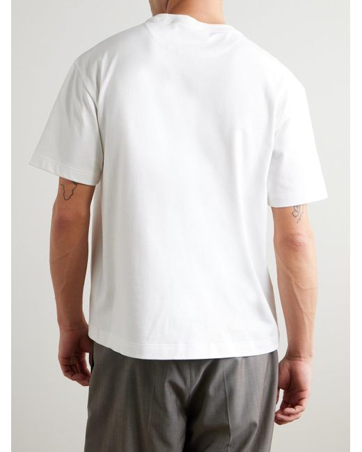 Mr P. White Oversized Cotton-jersey T-shirt for men