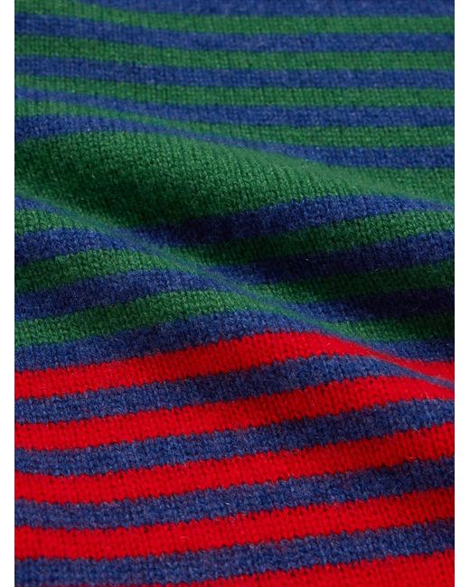 The Elder Statesman Red Dume Oversized Striped Cashmere Sweater for men