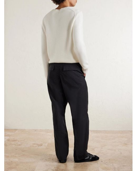 Dries Van Noten Blue Straight-Leg Shell Trousers for men