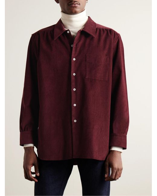 Anderson & Sheppard Red Cotton-corduroy Shirt for men