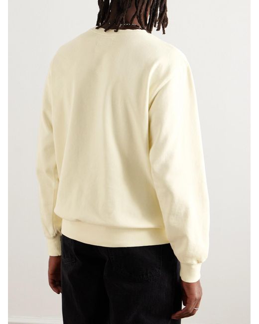 Thisisneverthat Natural Logo-print Cotton-jersey Sweatshirt for men