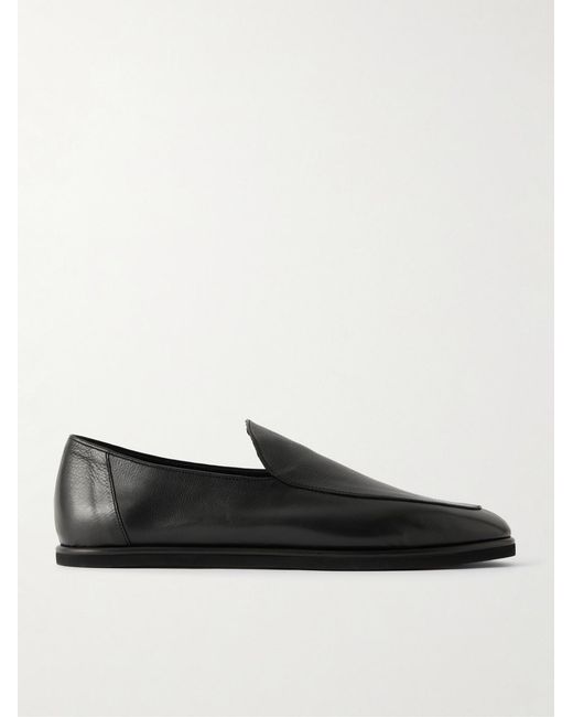 Auralee Black Leather Loafers for men
