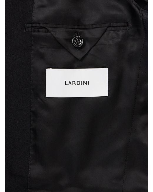 Lardini Black Soirée Virgin Wool-Blend Tuxedo Jacket for men