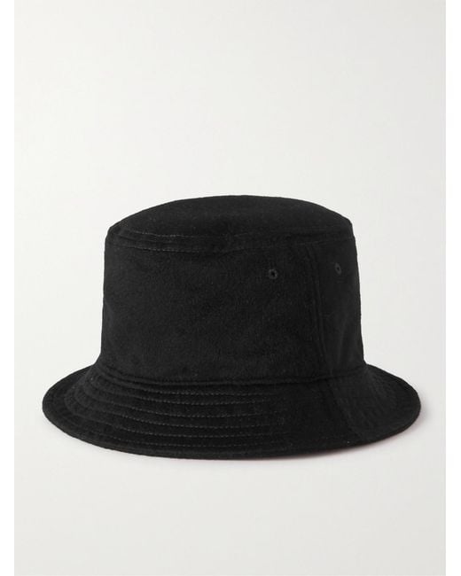 SSAM Black Romeo Cashmere Bucket Hat for men