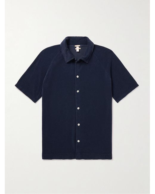 Massimo Alba Cruiser Hemd aus Frottee aus einer Baumwollmischung in Blue für Herren