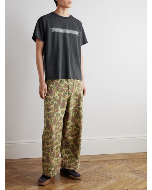 GALLERY DEPT. Black Paparazzi Crystal-embellished Glittered Printed Cotton-jersey T-shirt for men