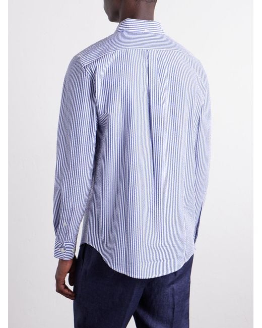 Portuguese Flannel Purple Atlantico Checked Cotton Shirt for men
