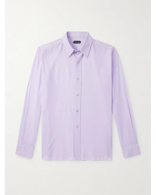 Tom Ford Purple Cotton-voile Shirt for men