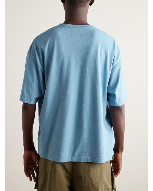 Ex Jumbo Cotton-Blend Jersey T-Shirt di Visvim in Blue da Uomo