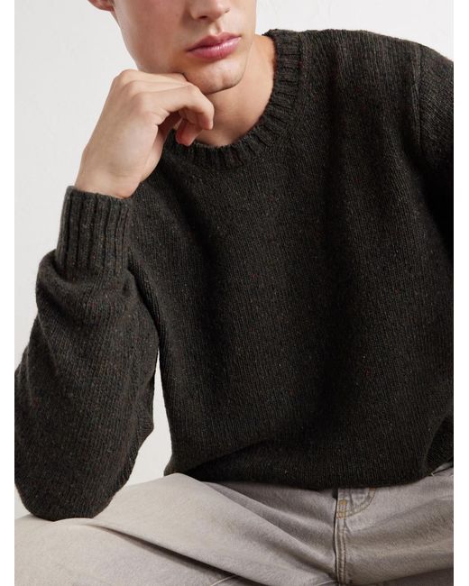 Folk Gray Chain Mélange Wool-blend Sweater for men