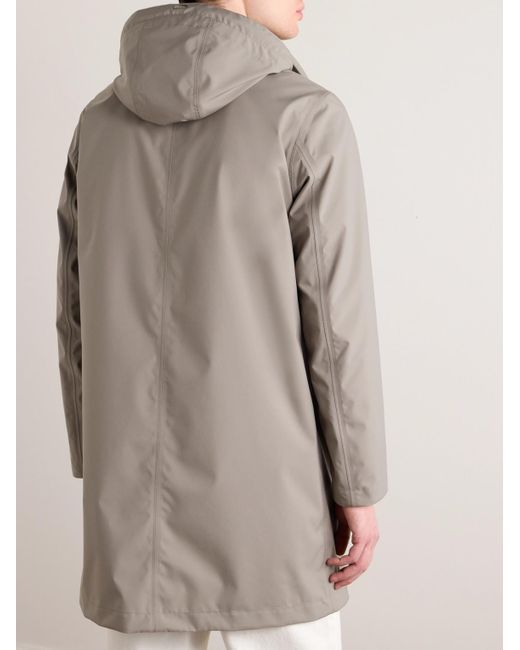 Herno Gray Shell Hooded Coat for men