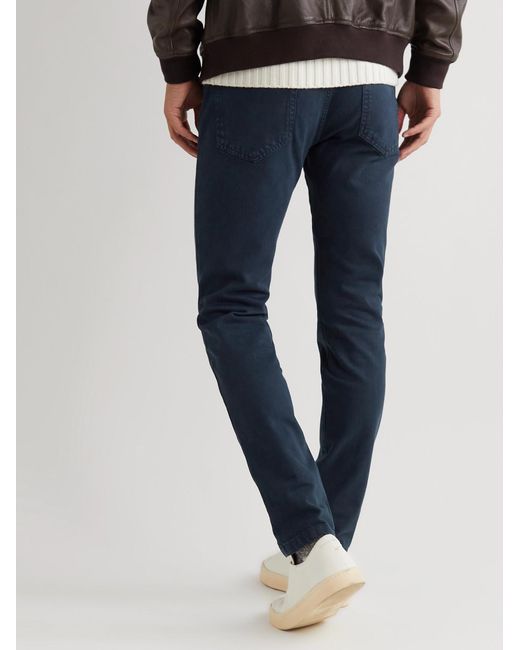 Loro Piana Blue Slim-Fit Stretch-Denim Jeans for men