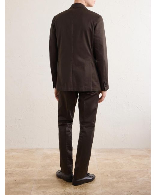 De Petrillo Black Cotton Suit Jacket for men