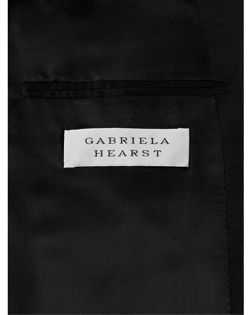 Gabriela Hearst Black Irving Slim-Fit Unstructured Wool, Silk And Linen-Blend Twill Suit Jacket for men