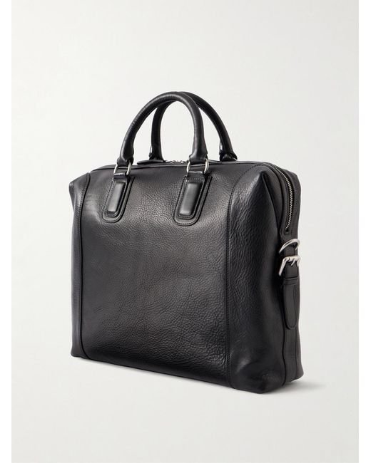 Officine Creative Black Jules 003 Full-grain Leather Briefcase for men