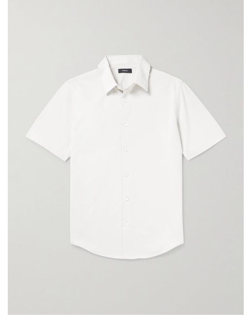 Theory White Irving Cotton-blend Shirt for men