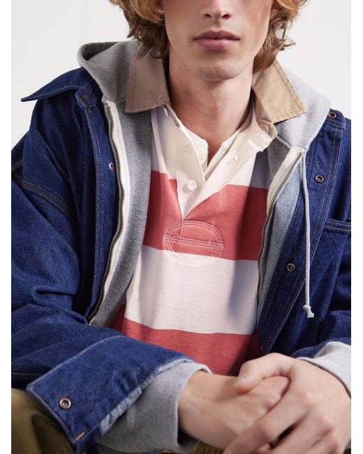 Polo Ralph Lauren Logo-Embroidered Striped Cotton-Jersey Rugby Shirt for men
