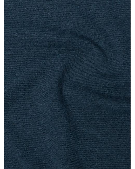 The Elder Statesman Blue Cotton And Linen-blend Jersey T-shirt for men