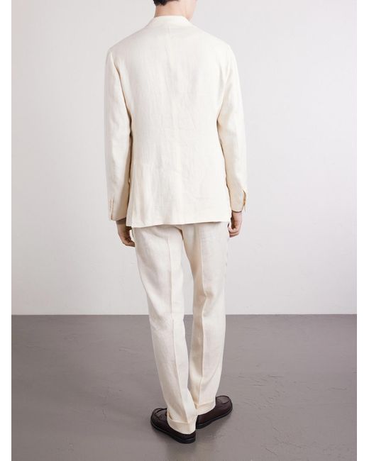 Saman Amel Natural Amie Straight-leg Wool for men