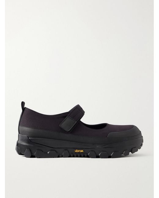 Amomento Black Rubber-Trimmed Tech-Shell Sandals for men