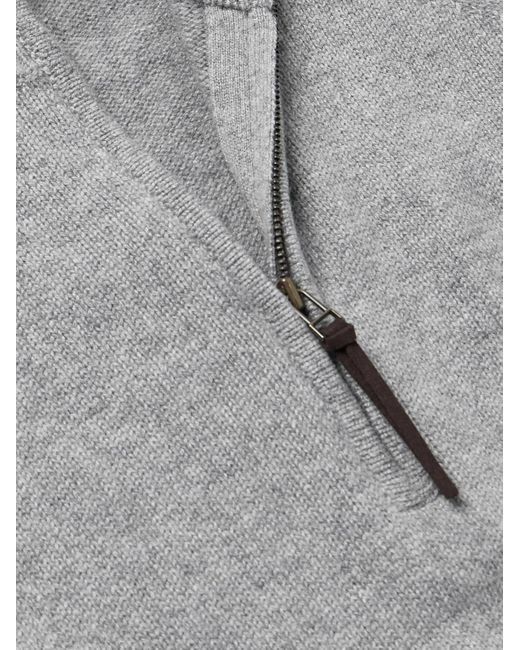Sid Mashburn Gray Cashmere Half-zip Sweater for men