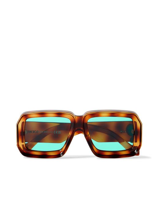Loewe Brown Paula's Ibiza Dive Oversized Square-frame Tortoiseshell Acetate Sunglasses for men