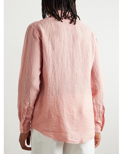 Massimo Alba Pink Linen Shirt for men