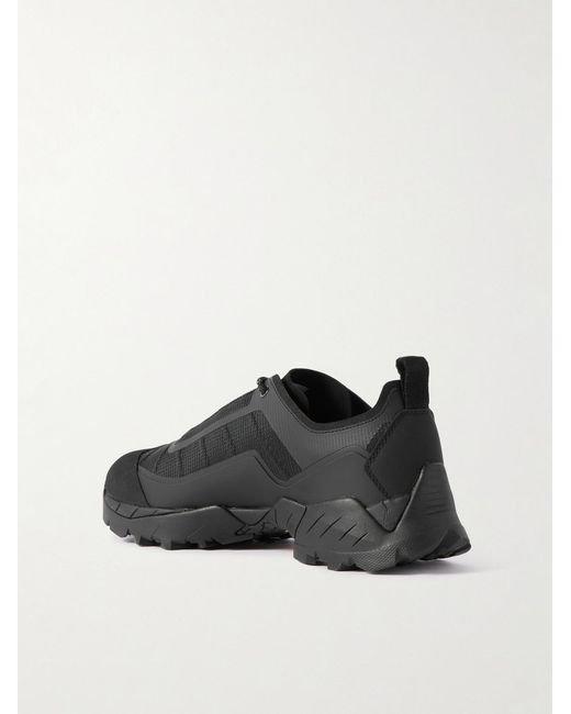 Roa Black Katharina Light Rubber And Leather-trimmed Ripstop Sneakers for men