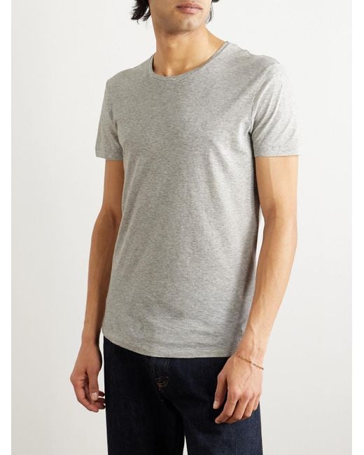 Orlebar Brown Gray Ob-T Slim-Fit Cotton-Jersey T-Shirt for men