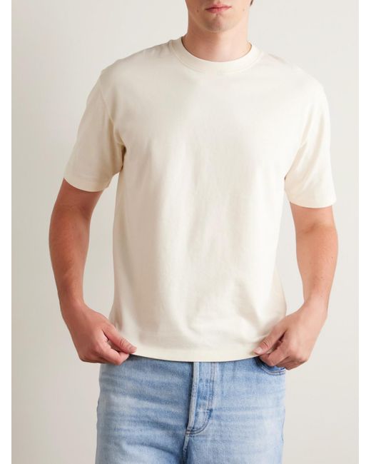 Drake's Natural Hiking Slim-fit Cotton-jersey T-shirt for men