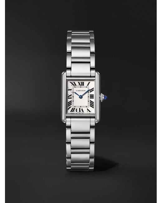 Cartier Black Tank Must De Small Solarbeat 29.5Mm Stainless Steel Watch, Ref. No. Wsta0121 for men