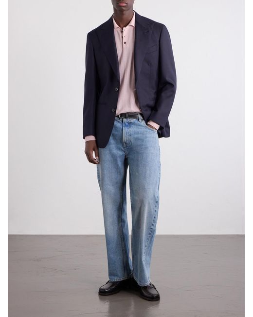 Slowear Pink Cashmere-Blend Polo Sweater for men