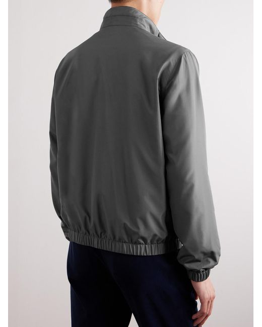 Thom Sweeney Gray Reversible Shell Bomber Jacket for men
