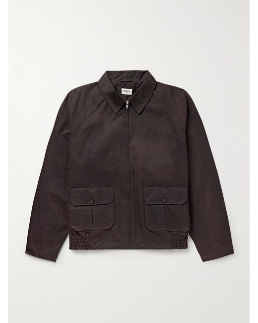 Bode Black Coach Waxed-cotton Blouson Jacket for men