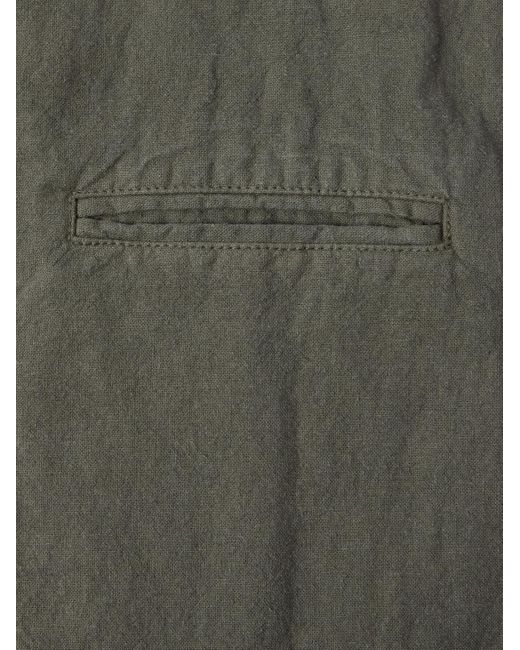 Folk Green Linen And Cotton-Blend Blazer for men